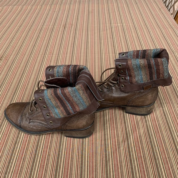 STEVE MADDEN leather Parto brown combat boots Size 8.5 - Picture 4 of 16